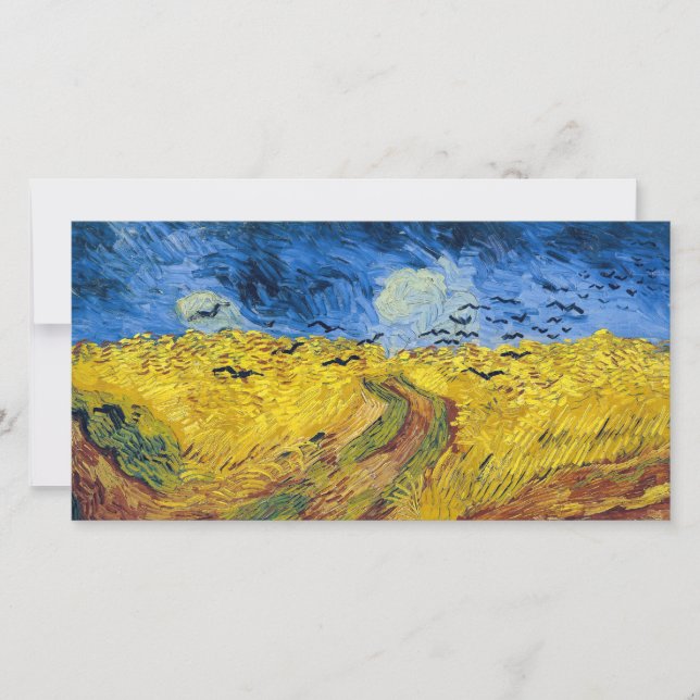Tarjeta De Agradecimiento Vincent van Gogh - Wheatfield con cuervos (Anverso)
