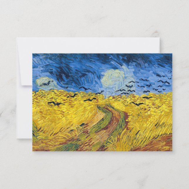 Tarjeta De Agradecimiento Vincent van Gogh - Wheatfield con cuervos (Anverso)