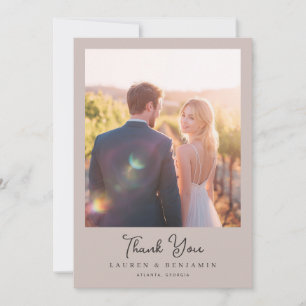 Tarjeta De Agradecimiento Viñedo Dorado Romántico Foto