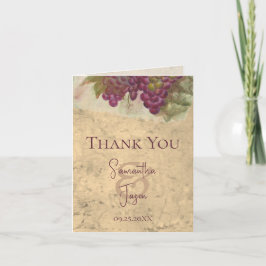 Tarjeta De Agradecimiento Viñedo Elegante Bodas de Parejas Personalizadas
