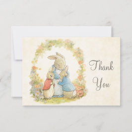 Tarjeta De Agradecimiento Viñeta Peter El Conejo El Género Revelan Niño Chic