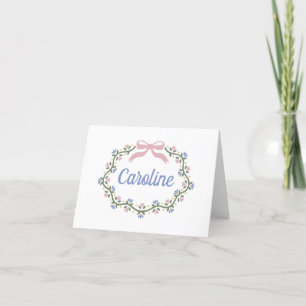 Tarjeta De Agradecimiento Vino de arveja, corazón y flores