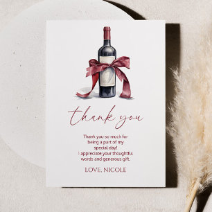 Tarjeta De Agradecimiento Vino Tinto Envejecido a la Perfección Cumpleaños c