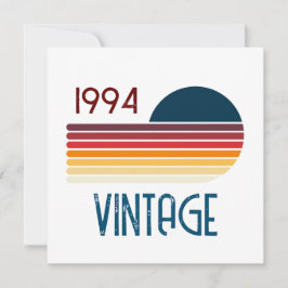 Tarjeta De Agradecimiento Vintage 1994 Retro Stripe Sun 30 cumpleaños