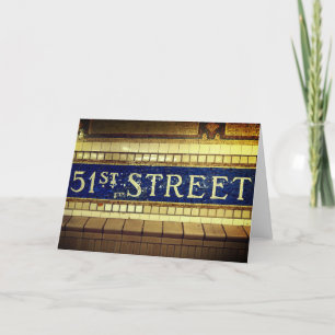 Tarjeta De Agradecimiento Vintage 51st Street, Manhattan, NYC
