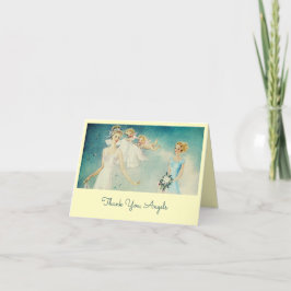 Tarjeta De Agradecimiento Vintage Angels Bridal/Boda de los años 50