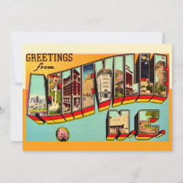 Tarjeta De Agradecimiento Vintage Asheville NC 5x7 Big Postcard