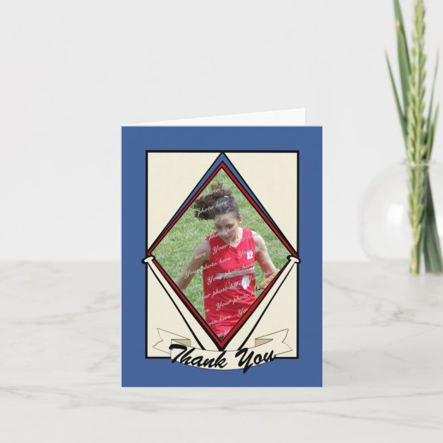 Tarjeta De Agradecimiento Vintage Baseball Card (Anverso)