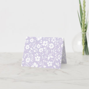 Tarjeta De Agradecimiento Vintage Bloom Neutral - Lavanda Polvorienta