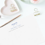 Tarjeta De Agradecimiento Vintage Blue Bow Future Mrs Bridal Shower<br><div class="desc">Vintage Blue Bow Future Señora Bridal Shower Gracias Tarjeta. También hace un gran regalo de compromiso.</div>