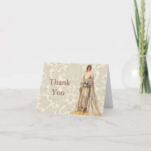 Tarjeta De Agradecimiento Vintage Bride
