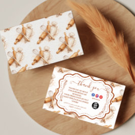 Tarjeta De Agradecimiento Vintage Buttercream Bakery Branding