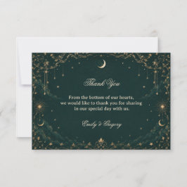 Tarjeta De Agradecimiento Vintage Celestial Cósmico
