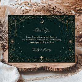 Tarjeta De Agradecimiento Vintage Celestial Cósmico
