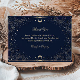 Tarjeta De Agradecimiento Vintage Celestial Cósmico