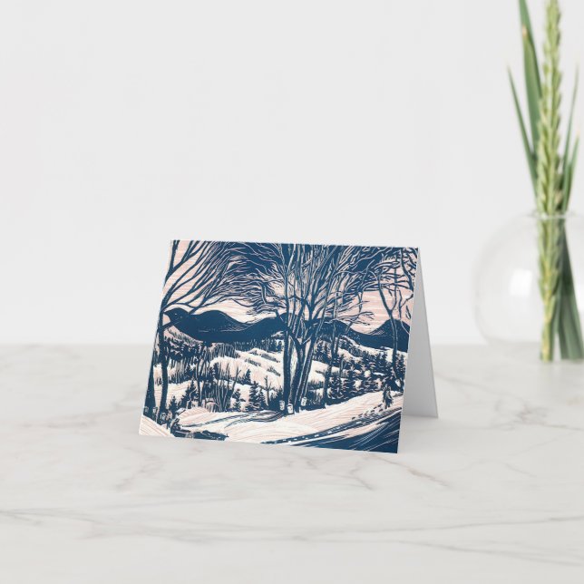 Tarjeta De Agradecimiento Vintage Christmas Gracias (Anverso)