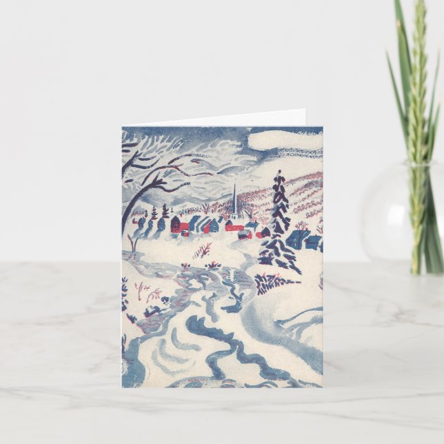 Tarjeta De Agradecimiento Vintage Christmas Gracias (Anverso)