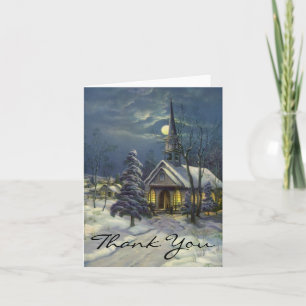 Tarjeta De Agradecimiento Vintage Christmas Gracias