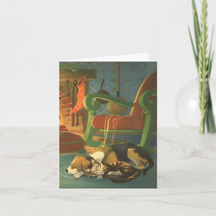 Tarjeta De Agradecimiento Vintage Christmas Gracias