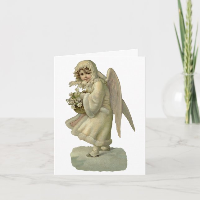 Tarjeta De Agradecimiento Vintage Christmas Gracias (Anverso)