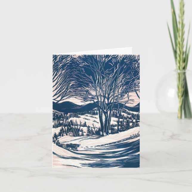 Tarjeta De Agradecimiento Vintage Christmas Gracias (Anverso)