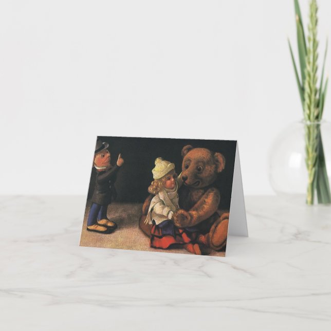 Tarjeta De Agradecimiento Vintage Christmas Gracias (Anverso)