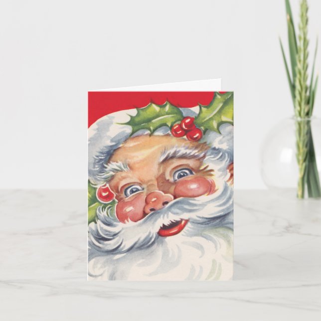 Tarjeta De Agradecimiento Vintage Christmas Gracias (Anverso)