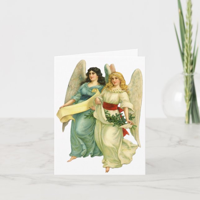 Tarjeta De Agradecimiento Vintage Christmas Gracias (Anverso)