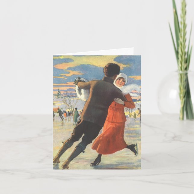 Tarjeta De Agradecimiento Vintage Christmas Gracias (Anverso)