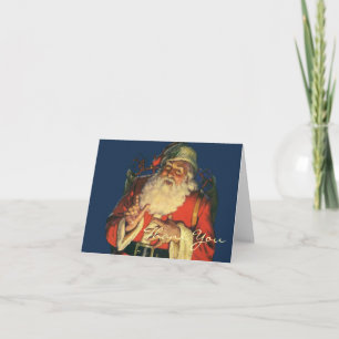 Tarjeta De Agradecimiento Vintage Christmas Gracias