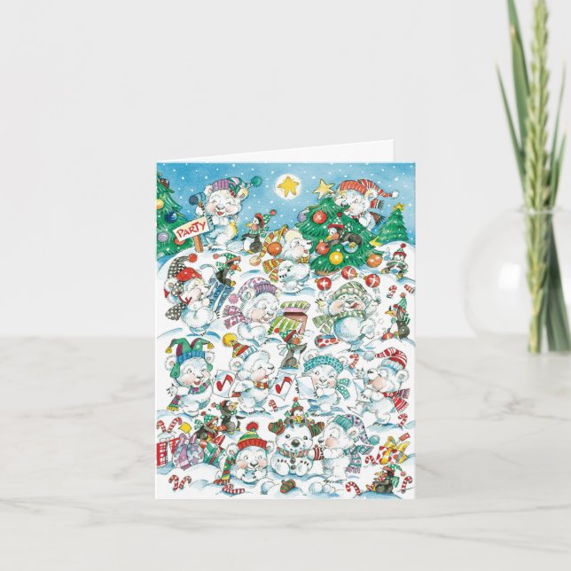 Tarjeta De Agradecimiento Vintage Christmas Gracias (Anverso)