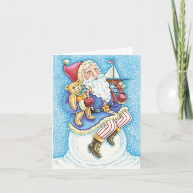 Tarjeta De Agradecimiento Vintage Christmas Gracias (Anverso)