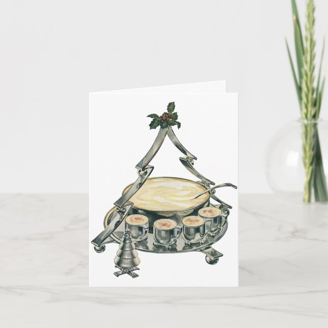 Tarjeta De Agradecimiento Vintage Christmas Gracias (Anverso)