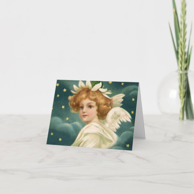 Tarjeta De Agradecimiento Vintage Christmas Gracias (Anverso)