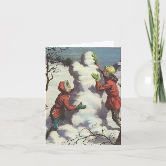 Tarjeta De Agradecimiento Vintage Christmas Gracias (Anverso)