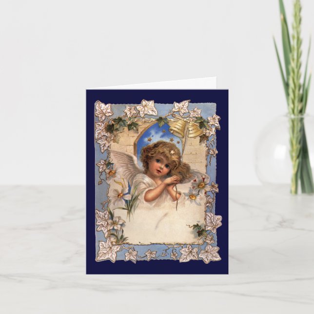 Tarjeta De Agradecimiento Vintage Christmas Gracias (Anverso)