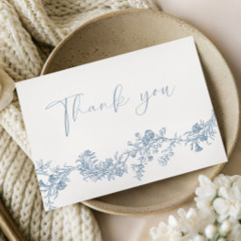 Tarjeta De Agradecimiento Vintage Classic Floral Wedding Thank You Card