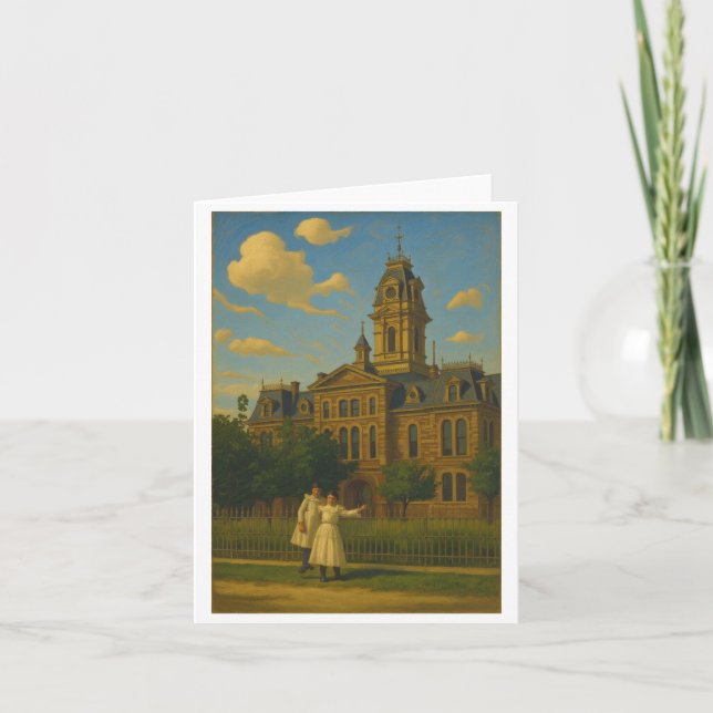 Tarjeta De Agradecimiento Vintage Couthouse (Anverso)