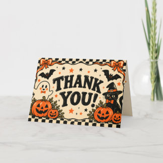 Tarjeta de agradecimiento vintage de Halloween | F