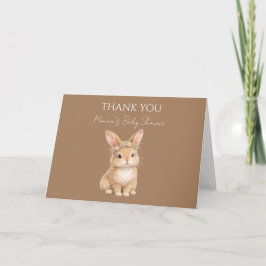 Tarjeta De Agradecimiento Vintage Easter Bunny Rabbit Baby Watercolor