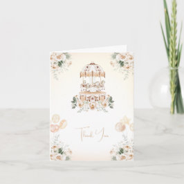 Tarjeta De Agradecimiento Vintage Elegante | Gracias Pequeña Princesa