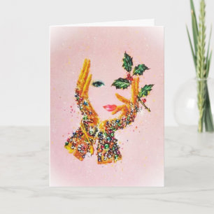 Tarjeta De Agradecimiento Vintage Fashion Woman Holly