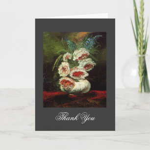 Tarjeta De Agradecimiento Vintage floral gracias, Van Gogh Peonies