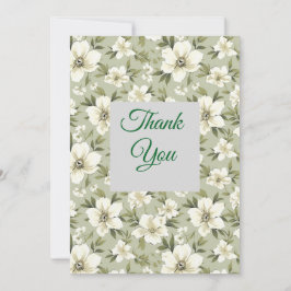 Tarjeta De Agradecimiento Vintage Floral Thank You Art Card