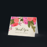 Tarjeta De Agradecimiento Vintage Garden Wedding Gracias<br><div class="desc">Diseño floral de color rojo y rosa pintado a mano por Shelby Allison. ¡Perfecto para un boda rústico de primavera! Para las invitaciones coincidentes,  las tarjetas de respuesta,  los pegatinas y otros elementos,  haga clic en el enlace de abajo para ver toda la colección de Jardín de Vintage.</div>