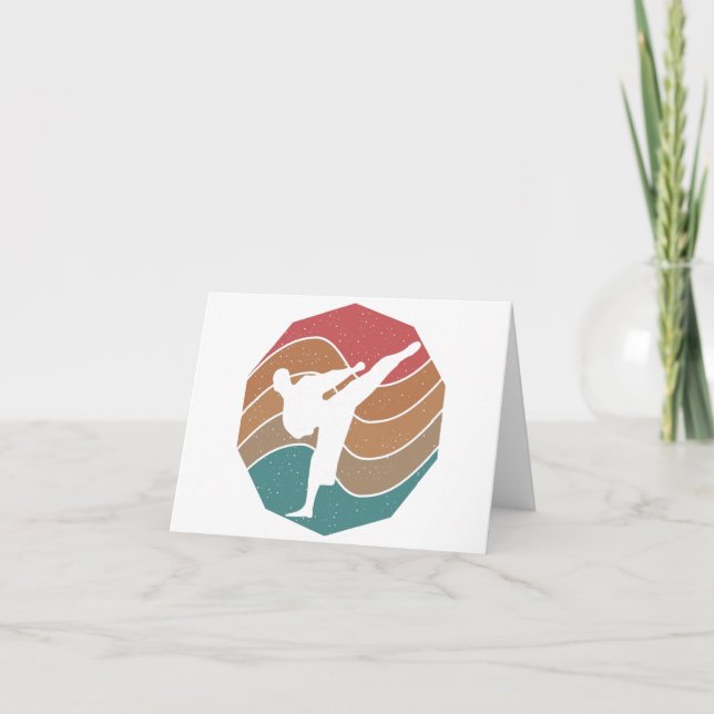 Tarjeta De Agradecimiento Vintage Karate (Anverso)