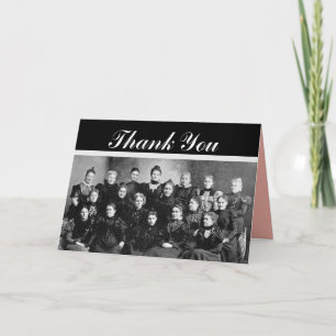 Tarjeta De Agradecimiento Vintage Ladies Group Gracias Por El Interior