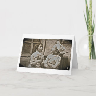 Tarjeta de agradecimiento vintage para el chef o e