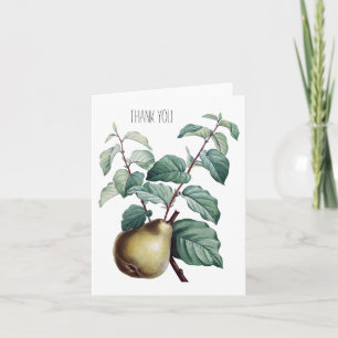 Tarjeta De Agradecimiento Vintage Pear Gracias