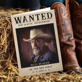 Tarjeta De Agradecimiento Vintage Photo Wanted Poster Funny's Day